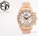  Rose Gold White Dial Rolex Daytona 40mm Swiss Watch in Asia 7750